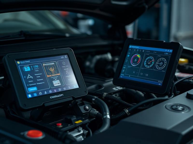 Scanner automotivo conectado ao motor para diagnóstico de injeção
